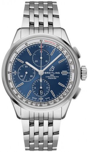 Chronographe Breitling Premier 42 Montre pour homme à cadran bleu A13315351C1A1