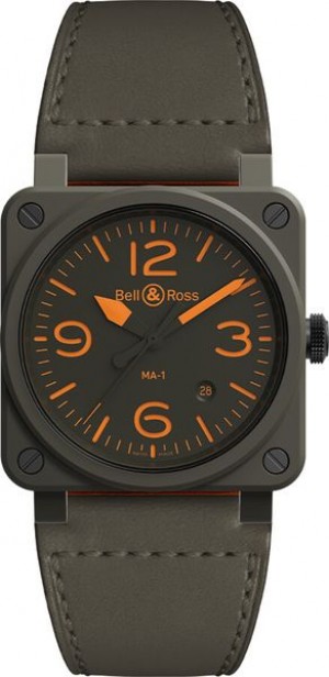 Montre pilote pour hommes Bell & Ross Instruments BR0392-KAO-CE/SCA