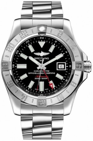 Montre Breitling Avenger II GMT cadran noir pour hommes A32390111B1A1