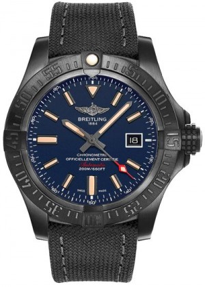 Breitling Avenger Blackbird Blue Dial Montre pour hommes en édition limitée V173104A/CA23- 100W