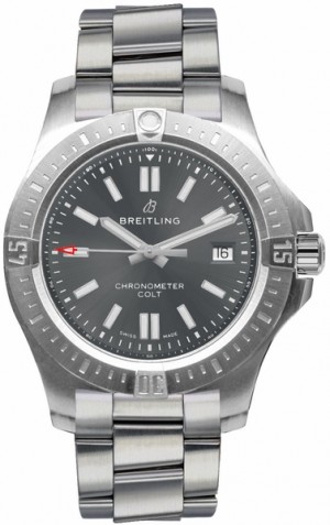 Montre Breitling Chronomat Colt automatique à cadran gris pour hommes 41 A17313101F1A1