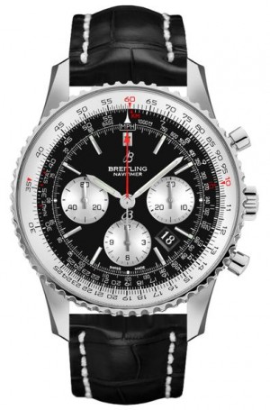 Breitling Navitimer 1 B01 Chronographe 43 Montre pour homme à cadran noir AB0121211B1P1