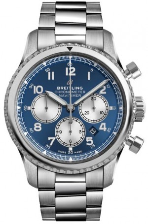 Breitling Navitimer 8 B01 Chronographe 43 Montre pour homme à cadran bleu AB0117131C1A1