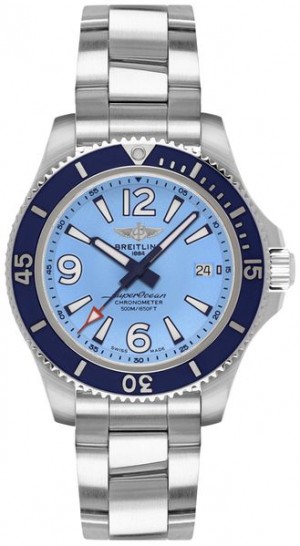 Breitling Superocean 36 Women's Blue Watch A17316D81C1A1