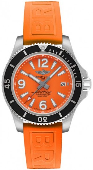 Montre Breitling Superocean Automatic 36 Orange Dial Women's Watch A17316D71O1
