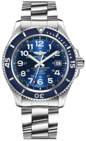 Montre Breitling Superocean II 42 Mariner Blue Steel pour hommes A17365D11C1A1