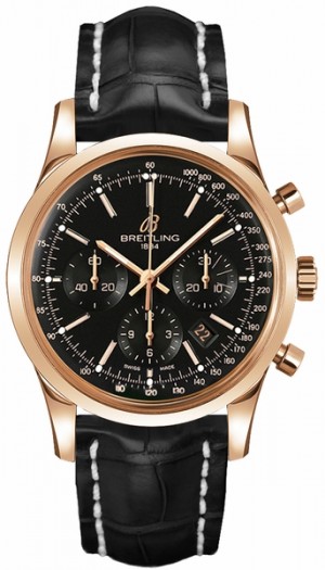 Chronographe Breitling Transocean Montre homme en or rose 18 carats RB015212/BB16-743P