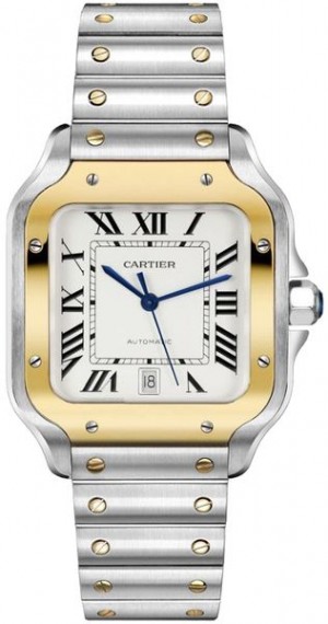 Montre pour homme Cartier Santos De Cartier Medium Gold & Steel W2SA0007