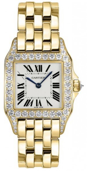 Montre pour femme Cartier Santos Demoiselle en or jaune 18 carats WF9002Y7