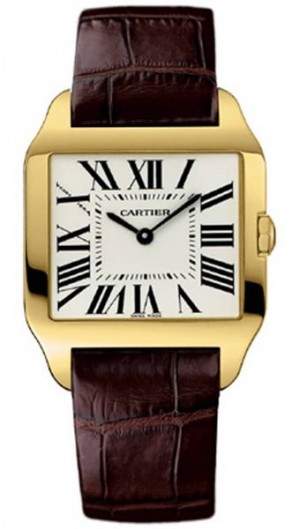 Cartier Santos Dumont Femmes en or jaune 18 carats Montre W2009351