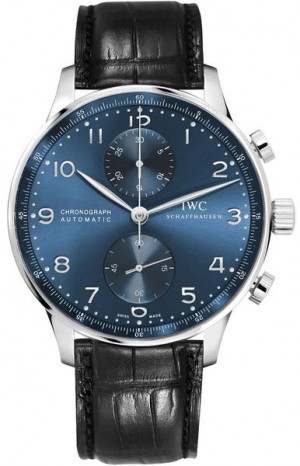 IWC Portugieser Classic Blue Dial Chronograph Men's Watch IW371491
