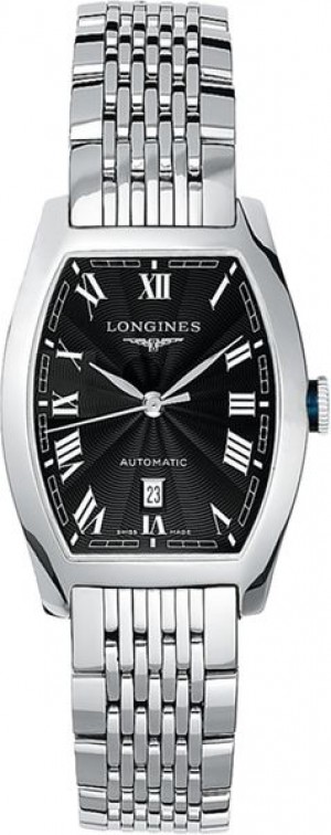 Montre pour femmes Longines Evidenza à cadran noir romain L2.142.4.51.6