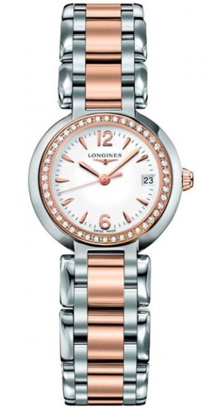 Longines PrimaLuna Cadran blanc et diamants Montre dame L8.110.5.19.6