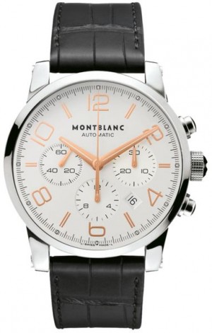 Montre MontBlanc TimeWalker Chronographe cadran argent pour hommes 101549