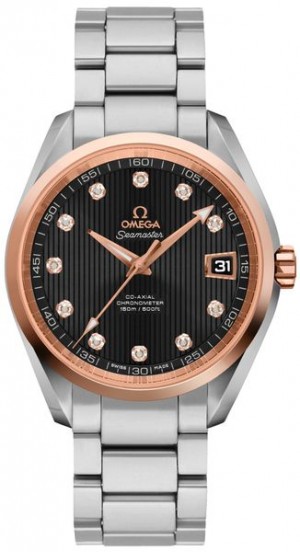 Omega Seamaster Aqua Terra Or rose massif & Montre pour hommes en acier inoxydable 231.20.39.21.51.003