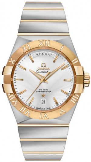 Montre Omega Constellation Day-Date Diamond pour homme en vente 123.25.38.22.02.002