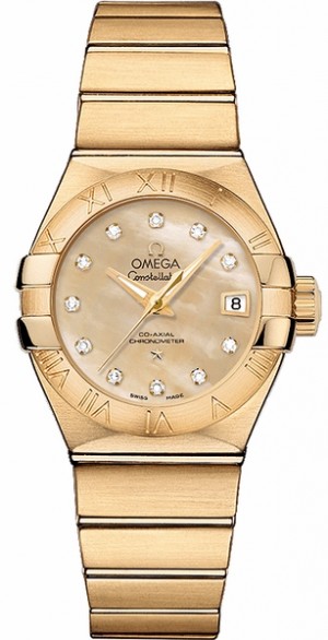 Montre de luxe Omega Constellation pour femme en or massif 18k 123.50.27.20.57.002