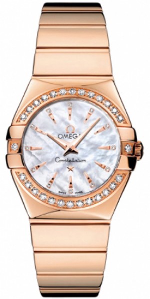 Montre pour femmes Omega Constellation en or rose et diamants 123.55.27.60.55.006