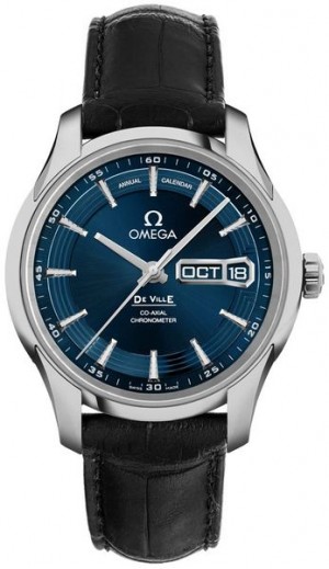 Calendrier annuel Omega De Ville Blue Dial Montre pour hommes 41 mm 431.33.41.22.03.001