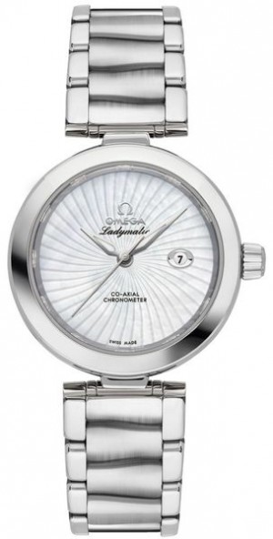 Omega De Ville Ladymatic Pearl White Montre pour femmes avec cadran à motif Supernova 425.30 .34.20.05.001