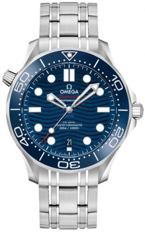 Omega Seamaster Diver 300M Montre pour homme à cadran bleu 210.30.42.20.03.001