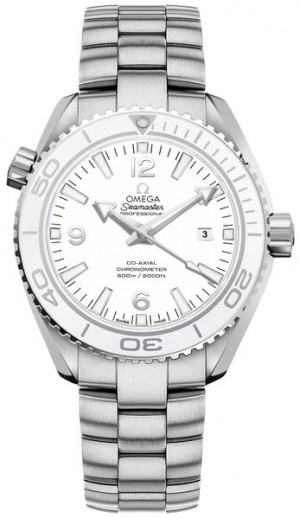 Omega Seamaster Planet Ocean White Dial Montre de taille moyenne 232.30.38.20.04.001