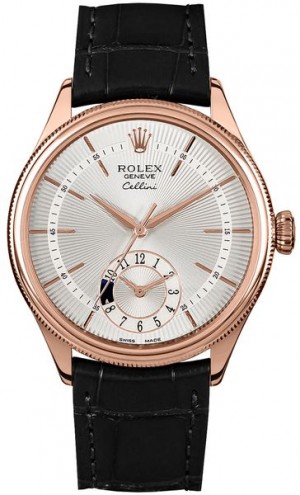 Rolex Cellini Dual Time Double Bezel Men's Watch 50525