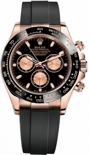 Rolex Cosmograph Daytona Montre à bracelet caoutchouc noir 116515LN