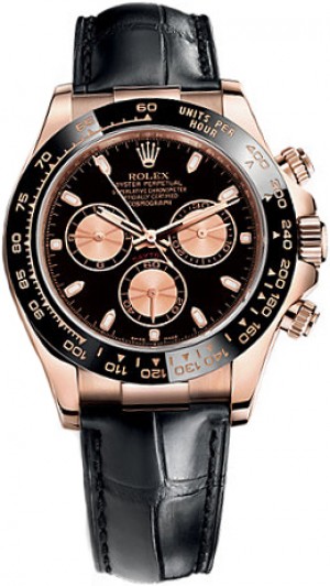 Montre Rolex Cosmograph Daytona en or rose pour hommes 116515LN