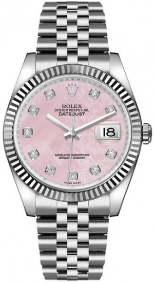 Rolex Datejust 36 Montre pour femmes avec cadran rose en nacre 116234