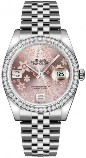 Rolex Datejust 36 Montre dame à cadran rose 116244