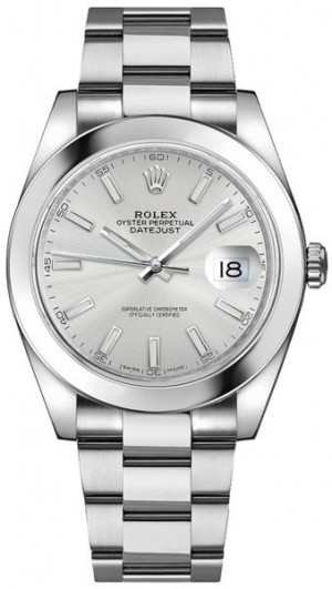 Rolex Datejust 41 Montre homme à cadran argenté 126300