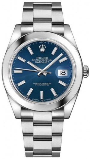 Rolex Datejust 41 Montre pour homme à cadran bleu 126300