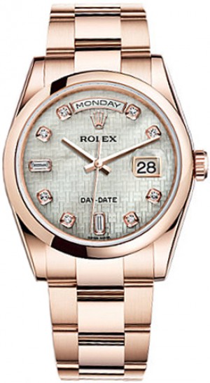 Rolex Day-Date 36 Montre à cadran en nacre et diamants 118205