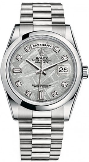 Montre Rolex Day-Date 36 en platine 118206