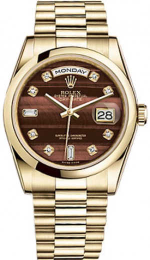 Montre Rolex Day-Date 36 en or massif 18 carats 118208