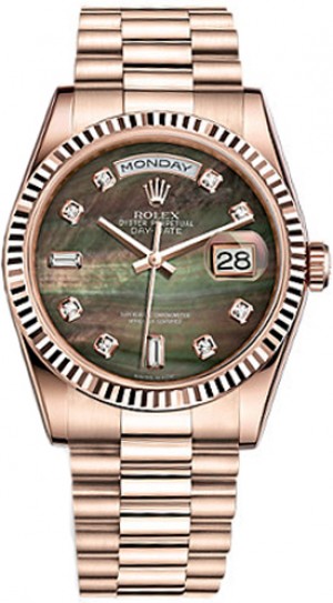 Rolex Day-Date 36 Montre homme en or rose 18 carats 118235