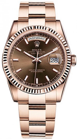 Montre Rolex Day-Date 36 en or rose 18 carats 118235