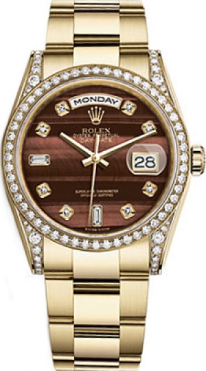 Montre Rolex Day-Date en or 36 diamants 118388