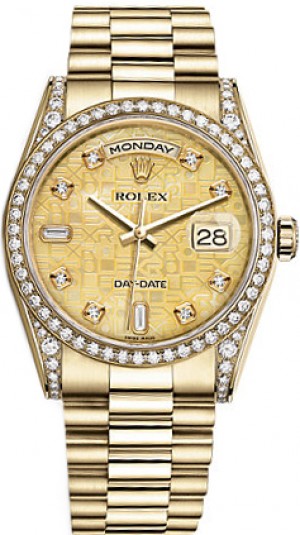 Montre Rolex Day-Date 36 en or jaune 18 carats 118388