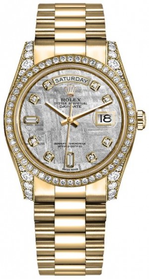 Montre Rolex Day-Date en or massif 36 diamants 118388
