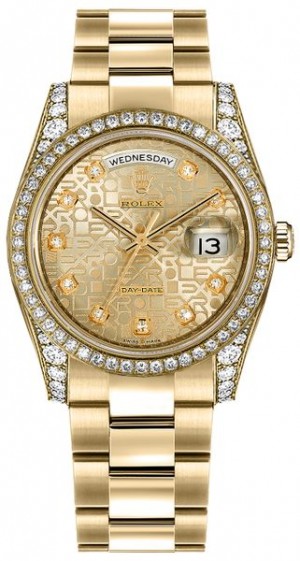 Rolex Day-Date 36 Montre suisse automatique en or 18 carats 118388