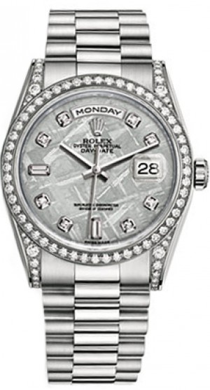 Montre-bracelet Rolex Day-Date 36 diamants en or blanc Président 118389