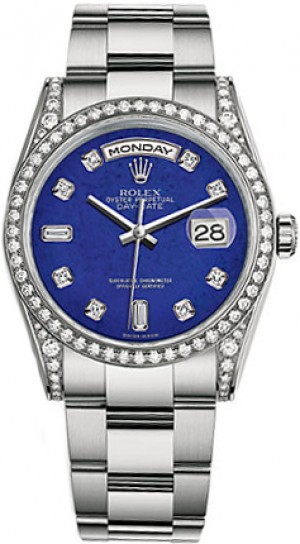 Rolex Day-Date 36 Montre en or à cadran bleu 118389