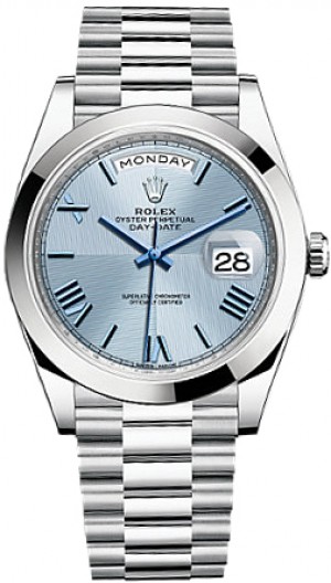 Montre Rolex Day-Date 40 Platine pour hommes 228206
