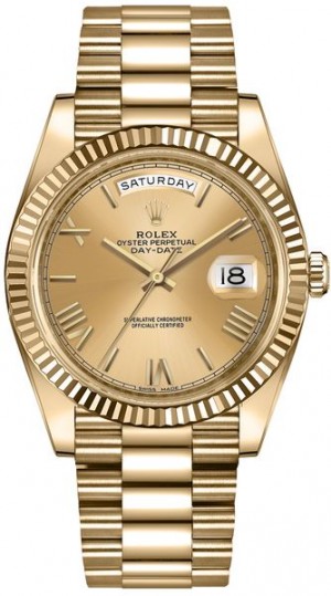 Montre Rolex Day-Date 40 en or massif 18 carats pour hommes 228238