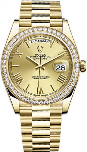 Rolex Day-Date 40 Montre homme en or jaune 18 carats 228348RBR