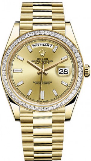 Montre Rolex Day-Date 40 en or massif pour hommes 228398TBR