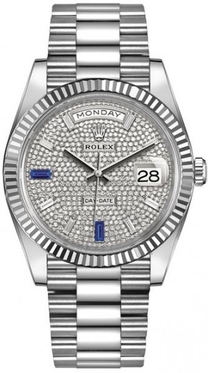 Montre Rolex Day-Date 40 à cadran pavé de diamants pour hommes 228239