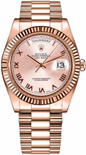 Montre Rolex Day-Date 41 en or rose 218235